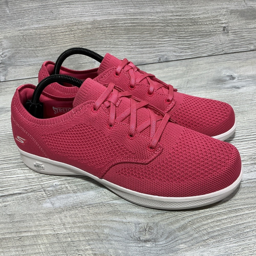 Skechers Goga Mat Knit Slip-On Sneaker 136112 Sweet Blooms Pink Womens Size 10
